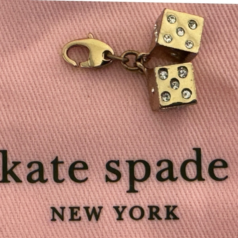 KATE SPADE 12 KT Gold Plated Dice Charm (No Bracelet) - Picture 8 of 9